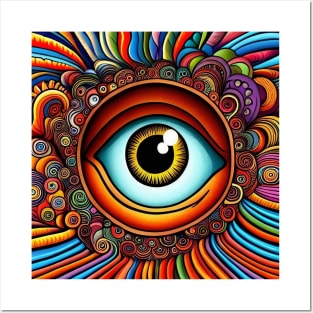 Colorful Spiritual Mystic Eye Posters and Art